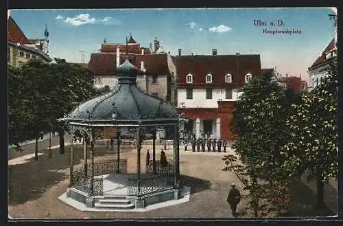 AK Ulm a. D., Blick auf Hauptwachplatz