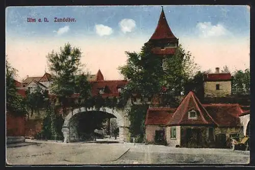 AK Ulm / Donau, am Zundeltor
