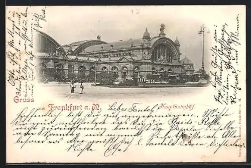 AK Frankfurt a. M., Hauptbahnhof mit Anlagen