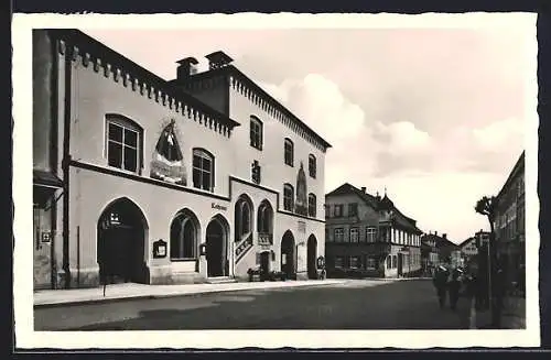 AK Murnau /Obb., Rathaus und unterer Markt