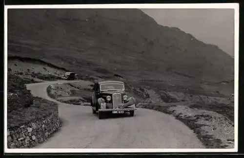 AK Auto beim Autorennen im Gebirge, Nummernschild HMK 622