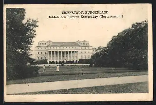 AK Eisenstadt /Burgenland, Schloss des Fürsten Eszterhàzy (Gartenansicht)
