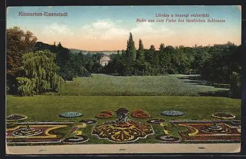 AK Kismarton-Eisenstadt, Motiv aus dem Park des fürstlichen Schlosses