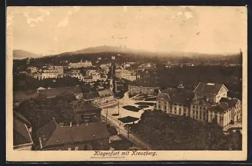 AK Klagenfurt, Stadtansicht mit Kreuzberg