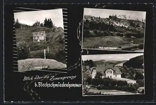 AK Blechschmiedenhammer, Zonengreneze, Ortsansicht, Blick nach Blankenstein