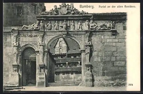 AK Bamberg, Portal an der alten Residenz