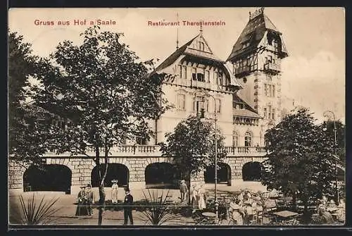 AK Hof a. Saale, Restaurant Theresienstein