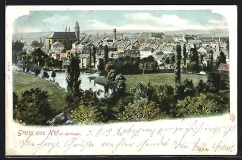 AK Hof / Saale, Panorama