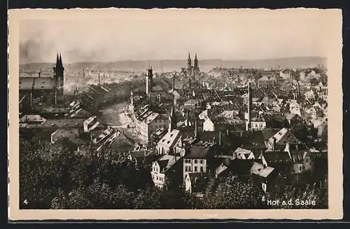 AK Hof / Saale, Panorama über die Stadt