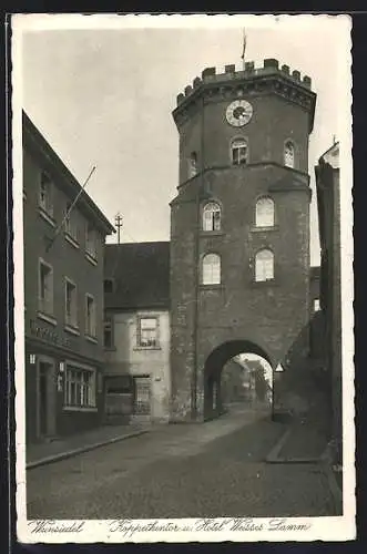 AK Wunsiedel, Hotel Weisses Lamm und Koppethentor