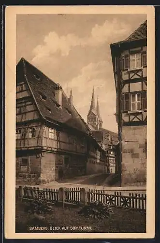 AK Bamberg, Blick auf die Domtürme