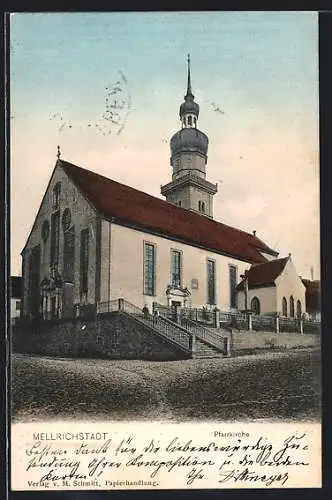 AK Mellrichstadt, Blick zur Pfarrkirche