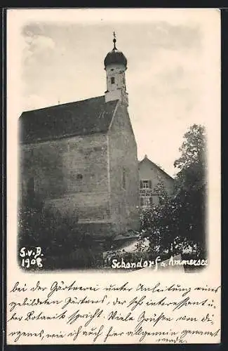 AK Schondorf am Ammersee, Blick zur Kirche