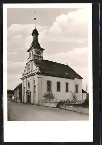 AK Oberschwappach, Kath. Kirche St. Barbara