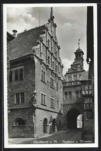 AK Marktbreit a. M., Rathaus und Maintor