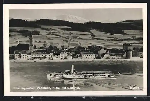 AK Pöchlarn /N.-Oe, Ortsansicht mit Oetscher