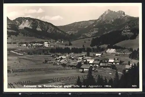 AK Haldensee im Tannheimertal /Tirol, Gesamtansicht gegen Grän und Aggenstein