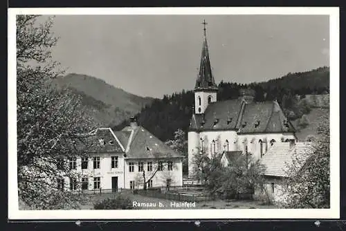 AK Ramsau bei Hainfeld, Volksschule und Kirche