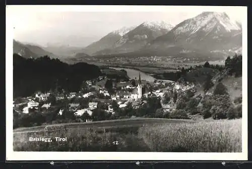 AK Brixlegg /Tirol, Totalansicht von einem Berg aus