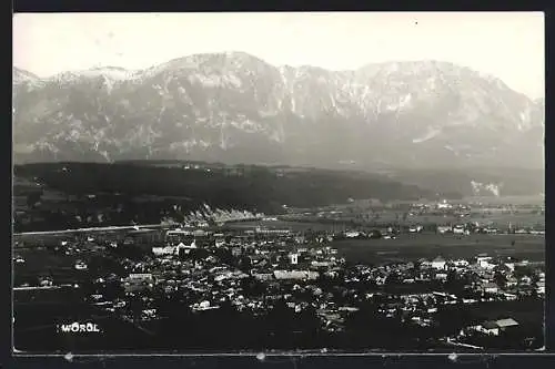 AK Wörgl, Totalansicht von einem Berg aus