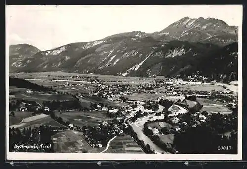 AK Kramsach /Tirol, Panorama von einem Berg aus