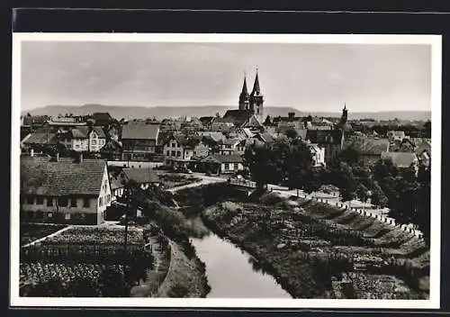 AK Oehringen (Württ.), Ortsansicht aus der Vogelschau