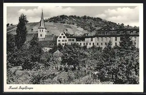 AK Bad Ingelfingen, Teilansicht mit Kirche