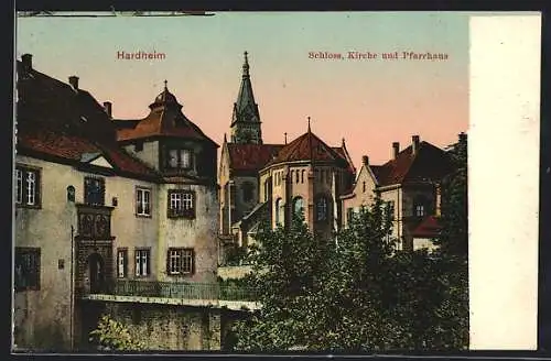 AK Hardheim, Schloss, Kirche und Pfarrhaus