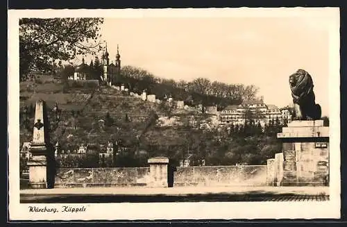 AK Würzburg, Blick zum Käppele