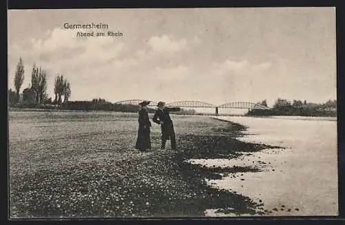 AK Germersheim, Abend am Rhein