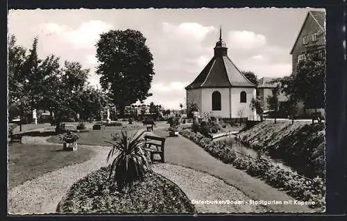 AK Osterburken /Baden, Stadtgarten mit Kapelle