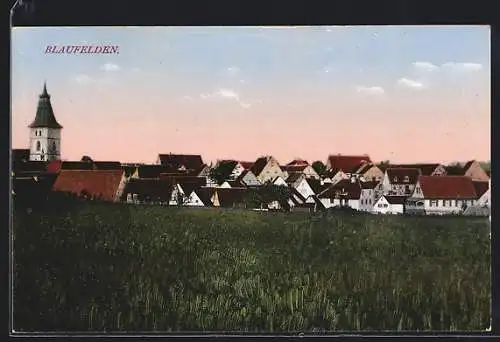 AK Blaufelden, Ortsansicht von einem Feld aus