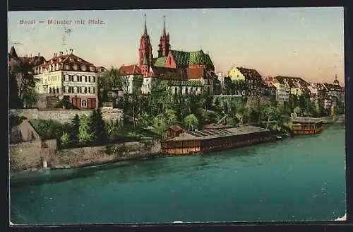 AK Basel, Münster mit Pfalz
