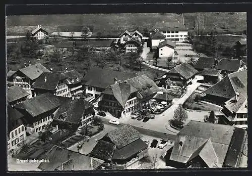 AK Grosshöchstetten, Ortsansicht vom Flugzeug aus