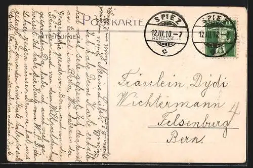 AK Spiez, Wasserpartie mit Dampfer