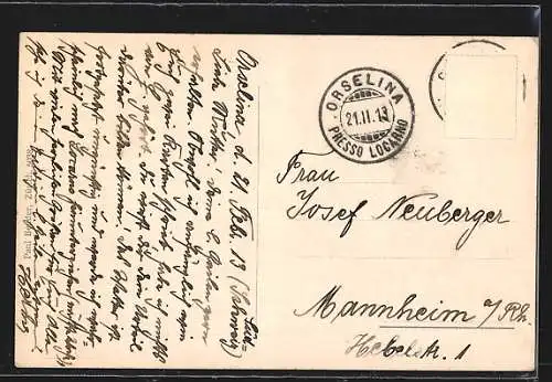 AK Locarno, Partie am See mit Booten