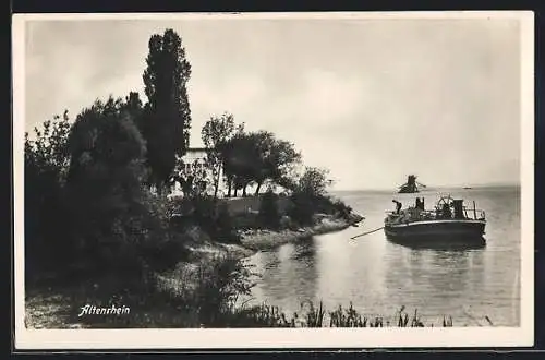 AK Altenrhein, Ortspartie mit Boot
