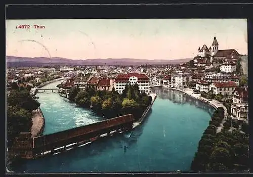 AK Thun, Gesamtansicht aus der Vogelschau