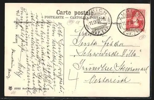 AK Zürich, Gesamtansicht vom Polytechnikum