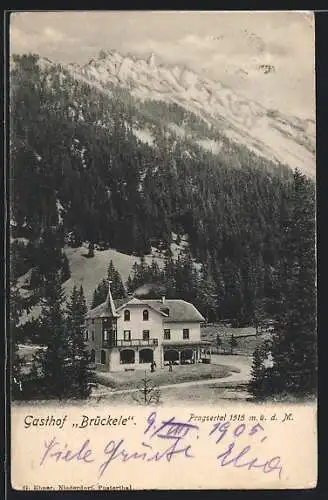 AK Prags, Gasthof Brückele