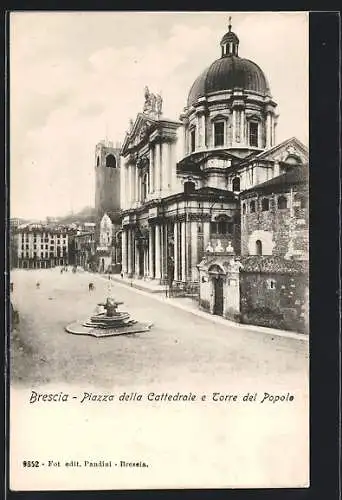 AK Brescia, Piazza della Cattedrale e Torre del Popole