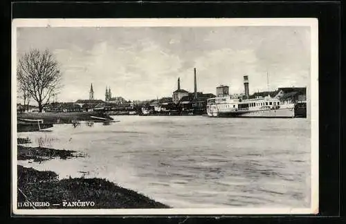 AK Pancevo, Flusspartie mit Dampfer