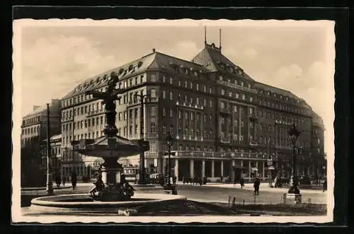 AK Pressburg, Ortspartie, 10. deutscher Angestelltentag Pressburg 1937