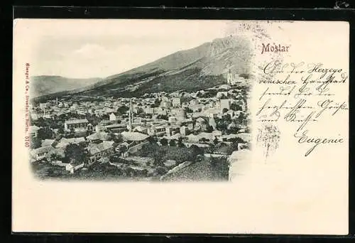 AK Mostar, Teilansicht der Stadt