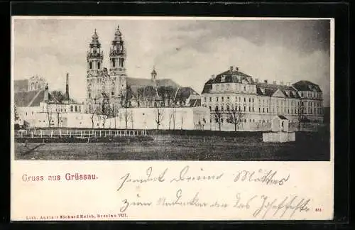 AK Grüssau, Ortspartie