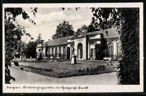 AK Sagan, Ludwigsgarten im Herzoglichen Park