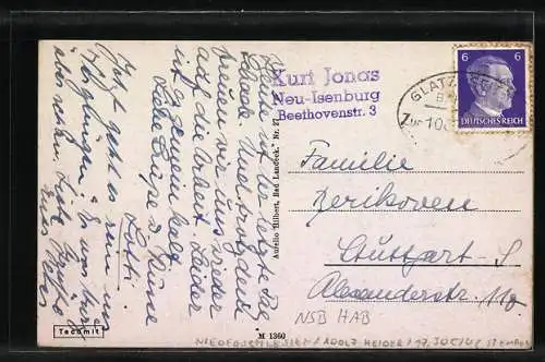 AK Bad Landeck i. Schl., Ring mit Dreifaltigkeit