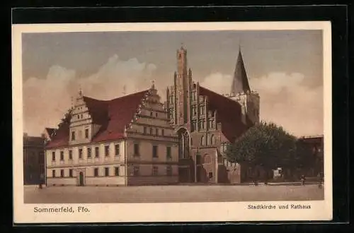 AK Sommerfeld, Stadtkirche und Rathaus