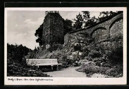 AK Stolp i. Pommern, An der Schlossmauer