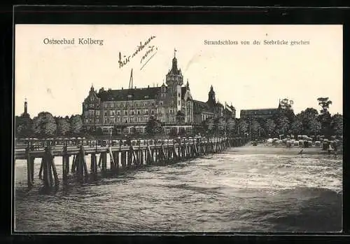 AK Kolberg, Strandschloss mit Steg